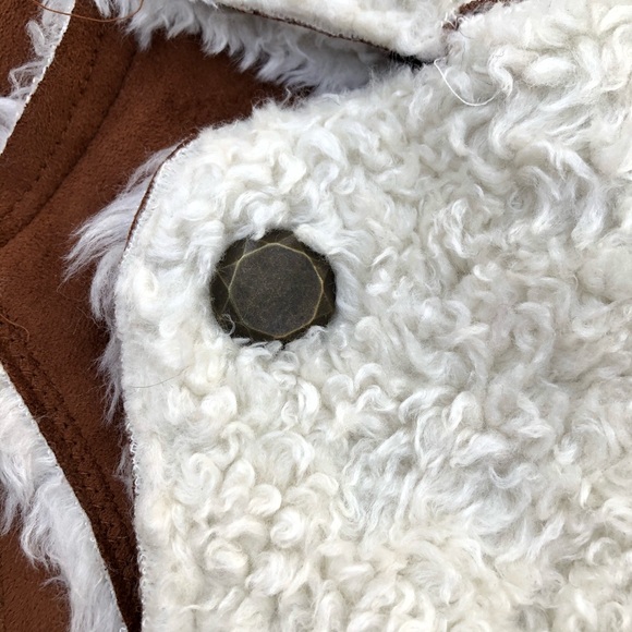 Regent Faux Suede Sherpa Jacket Size Medium - Picture 6 of 11